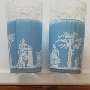 2 Jeanette wedgewood  drinking glasses